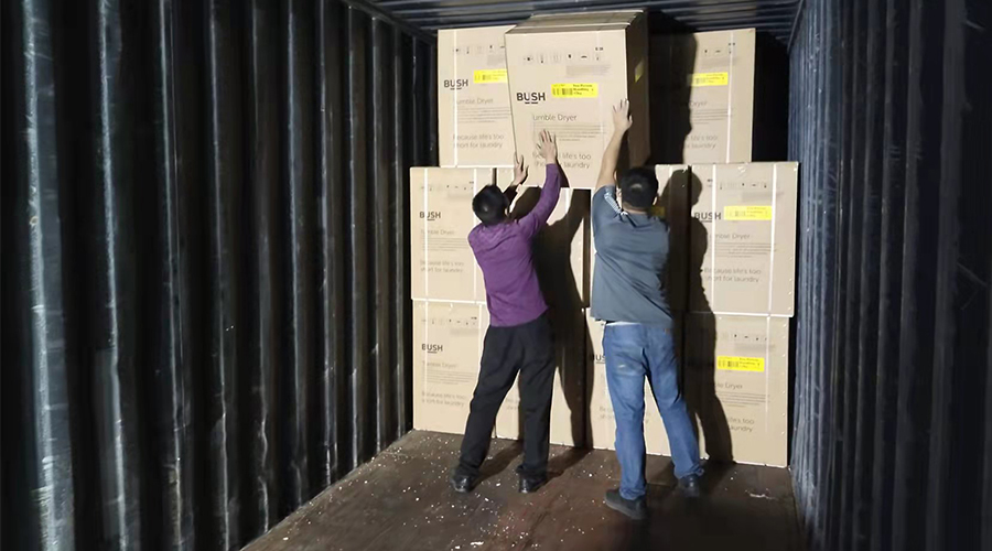 挑燈夜戰(zhàn)，順利完成客戶Argos的滾筒干衣機(jī)出貨