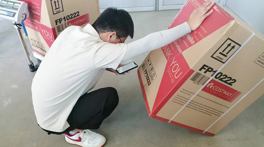 實(shí)況直擊！客戶北美COSTWAY開展衣物烘干機(jī)驗(yàn)貨